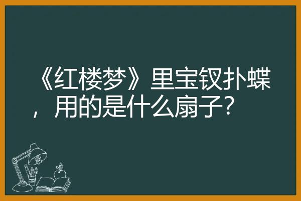 《红楼梦》里宝钗扑蝶，用的是什么扇子？