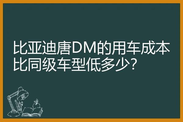 比亚迪唐DM的用车成本比同级车型低多少？