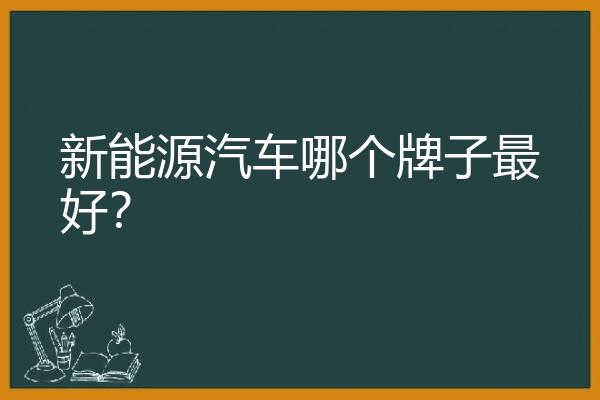 新能源汽车哪个牌子最好？