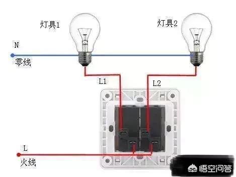 开关la la1 la2接线图图片